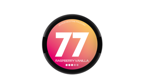 77 nikotino maišeliai Raspberry ir Vanilla