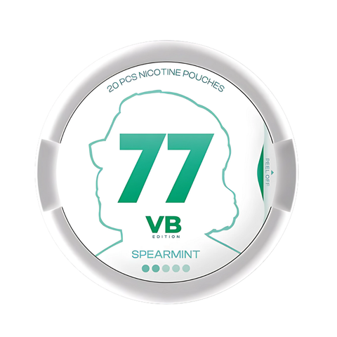 77 Nikotino maišeliai VB leidimas Spearmint