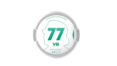 77 Nikotino maišeliai VB leidimas Spearmint